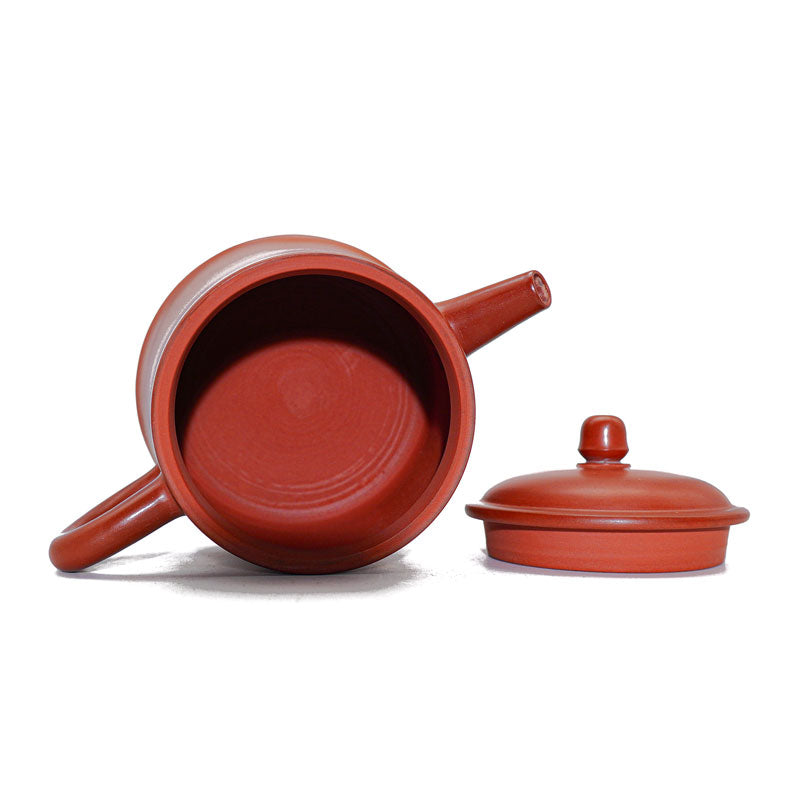 Custom Jianzhan Brick Red Teapot, Personalised Handmade Unique Tenmoku Tea Cup