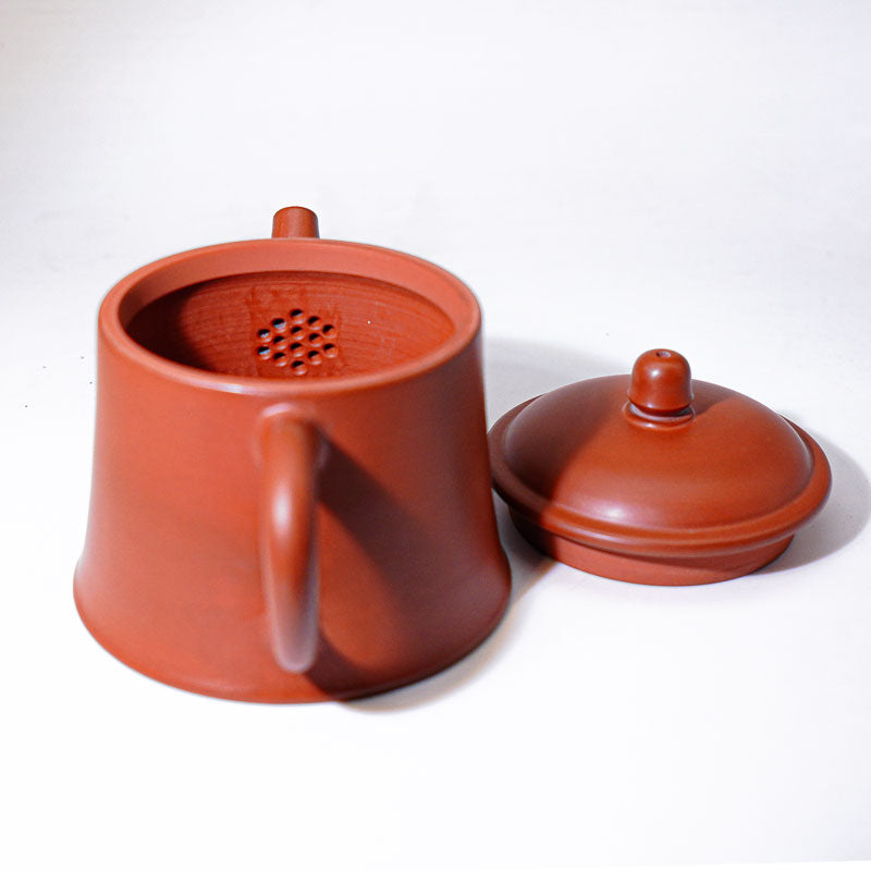 Custom Jianzhan Brick Red Teapot, Personalised Handmade Unique Tenmoku Tea Cup