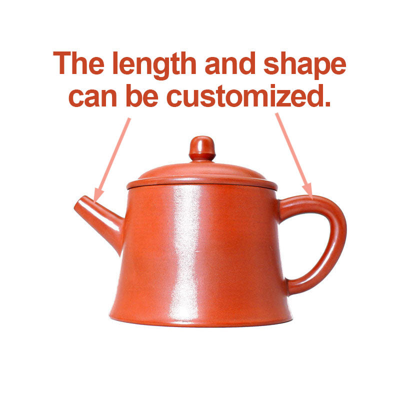 Custom Jianzhan Brick Red Teapot, Personalised Handmade Unique Tenmoku Tea Cup