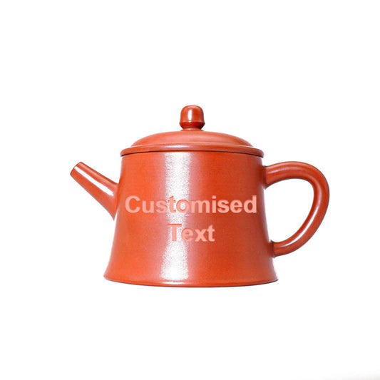 Custom Jianzhan Brick Red Teapot, Personalised Handmade Unique Tenmoku Tea Cup